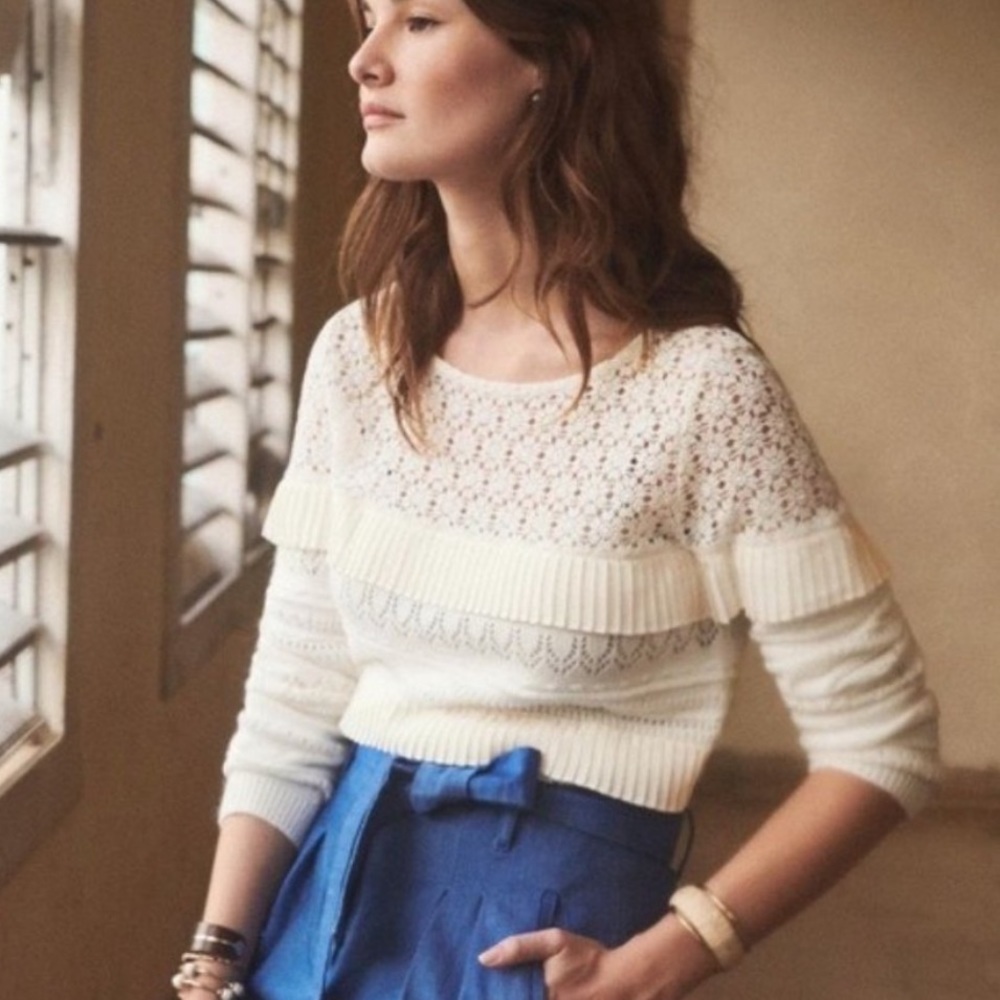 Sezane Tilia Lace Knit